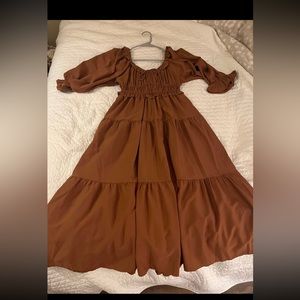 Burnt orange maxi dress